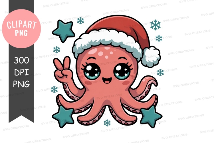 Cute Octopus Clipart Image 17