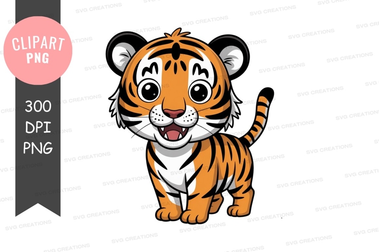 Cute Tiger Clipart Image 14