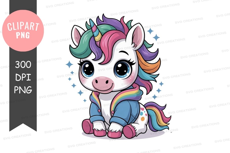 Cute Unicorn Clipart Image 13