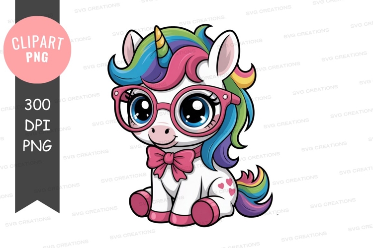 Cute Unicorn Clipart Image 22