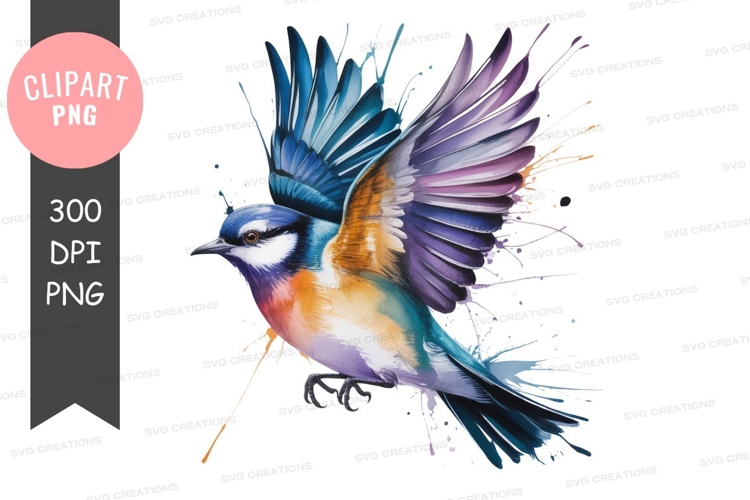 Flying Bird Clipart Image 6