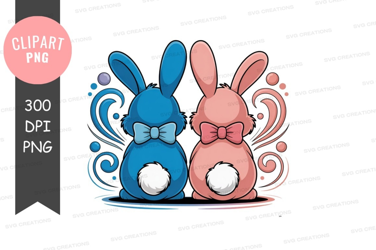 Two bunnies with bow ties