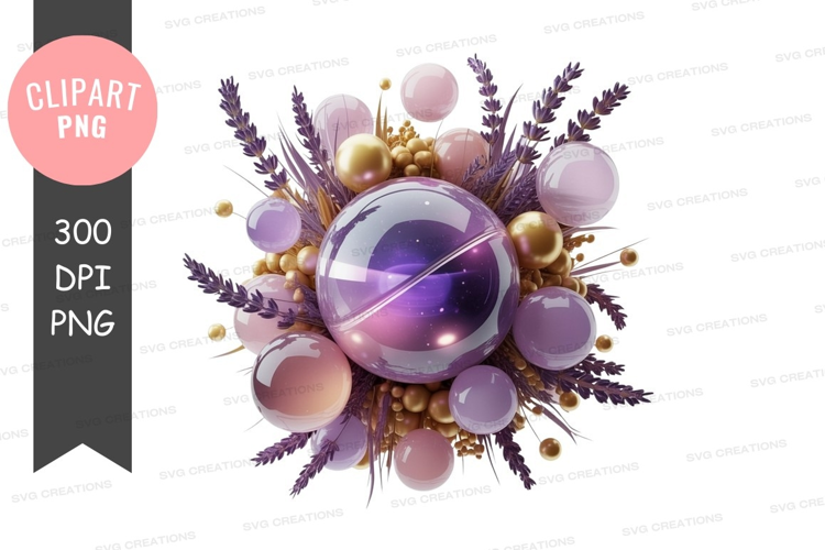 Luxurious lavender and pearl cluster