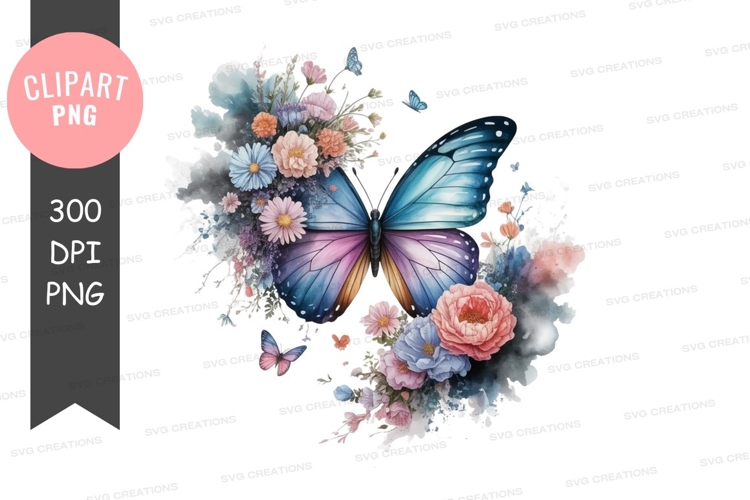 Blue Flowers Clipart Image 11