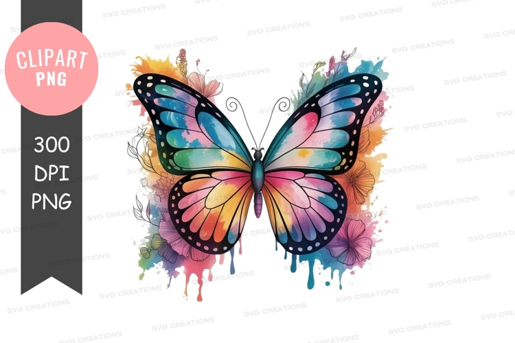 Colorful butterfly clipart png