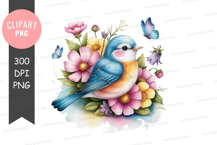 Blue Flowers Clipart Image 8
