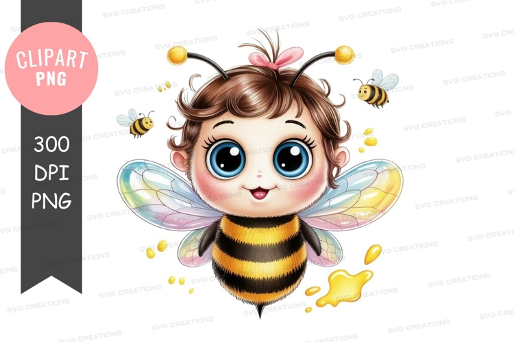 Girl Bee Clipart Image 4