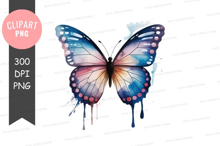 Watercolor Butterfly Clipart Image 18