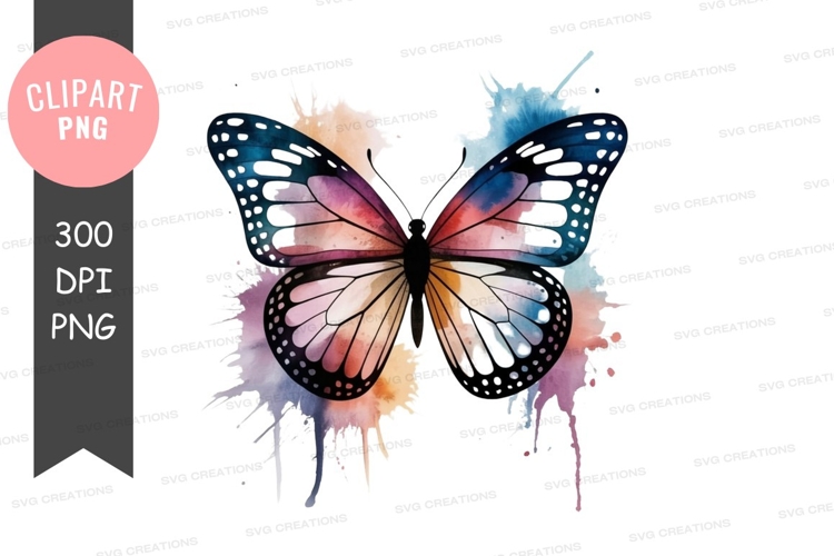 Butterfly Clipart Black and White Image 16
