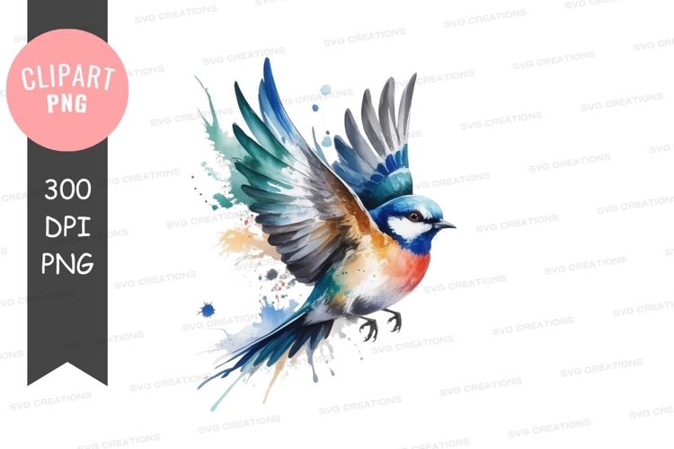 Flying Bird Clipart Image 7