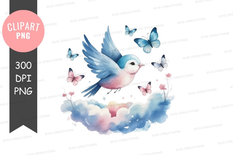 Blue Bird Clipart Image 24