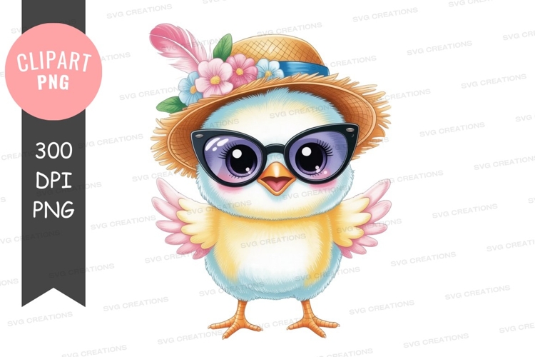 Stylish chick clipart png