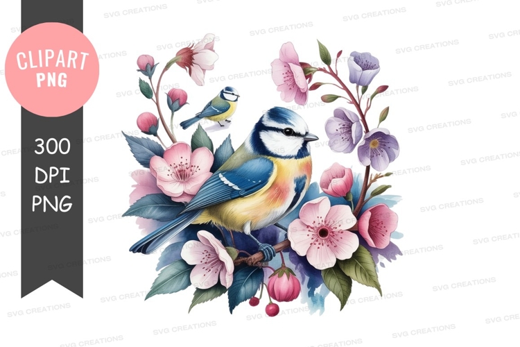 Purple Flowers Clipart Image 3