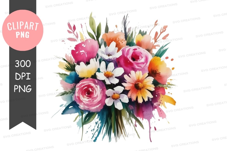 Bouquet Of Flower Clipart Image 3