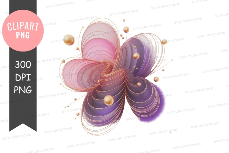Purple Flower Clipart Image 6