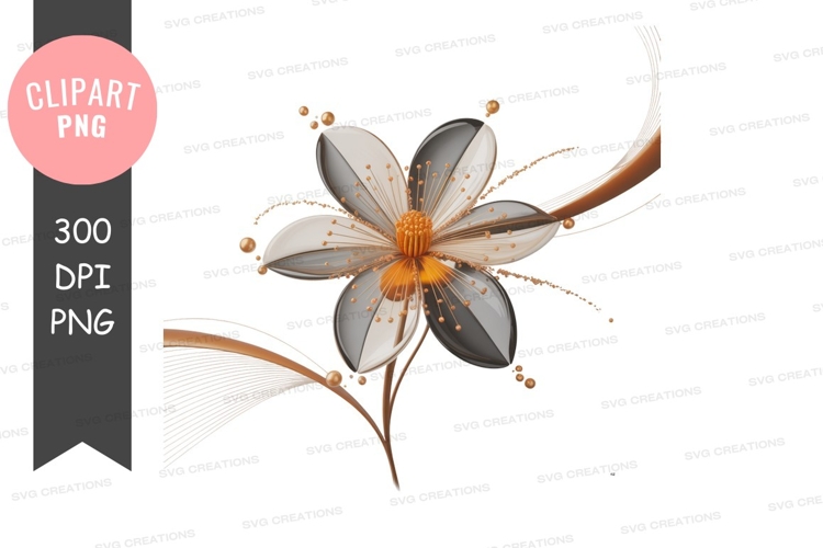 Abstract flower clipart png