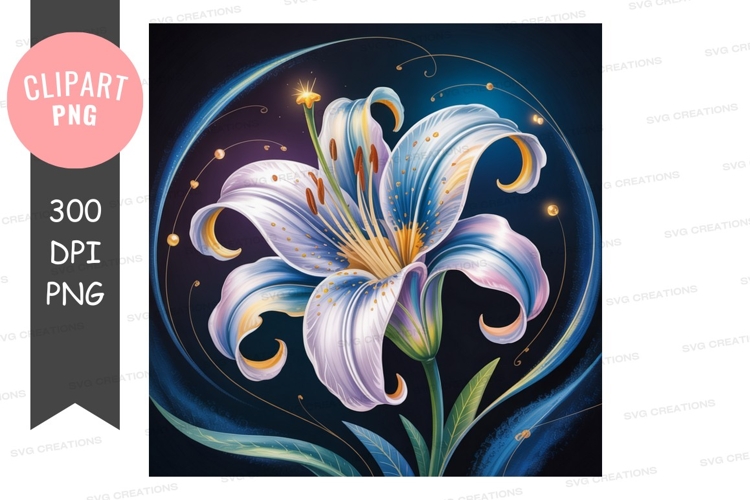 Enchanted blue lily png