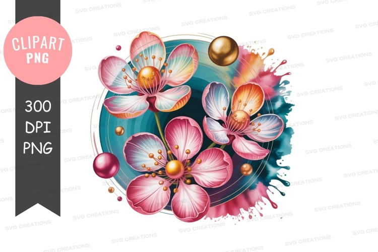Purple Flowers Clipart Image 18