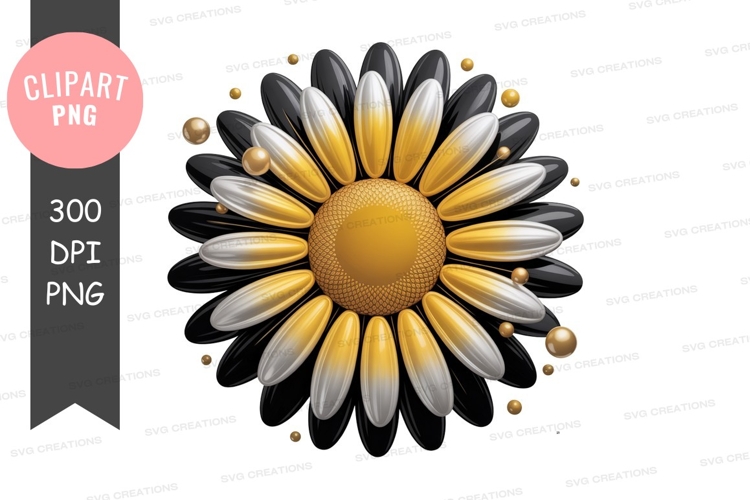 Golden daisy clip art png
