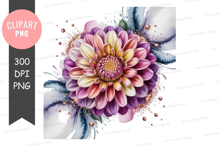 Purple Flower Clipart Image 23