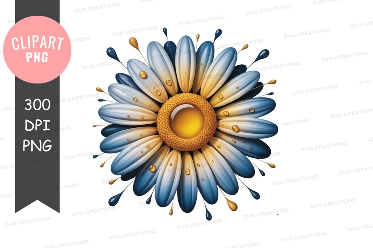 Blue Flower Clipart Image 10