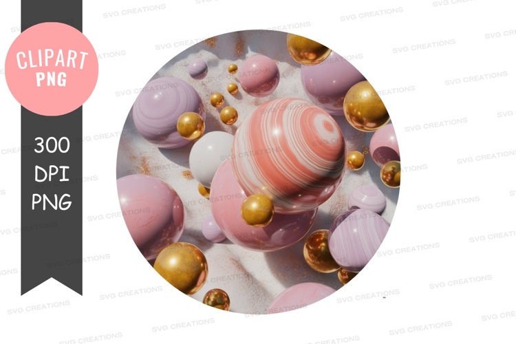 Abstract 3d spheres clipart png