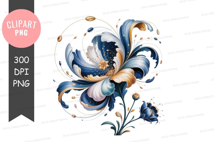 Blue Flower Clipart