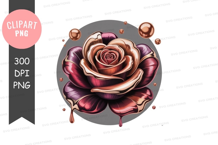 Purple Rose Png Image 10