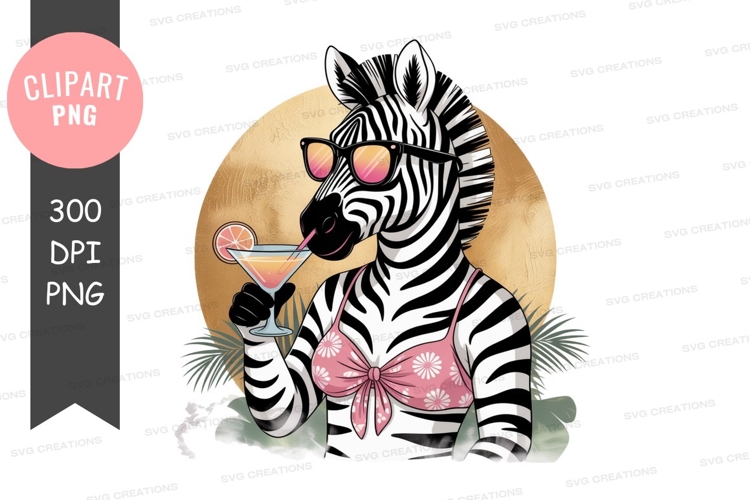 Zebra enjoying a cocktail