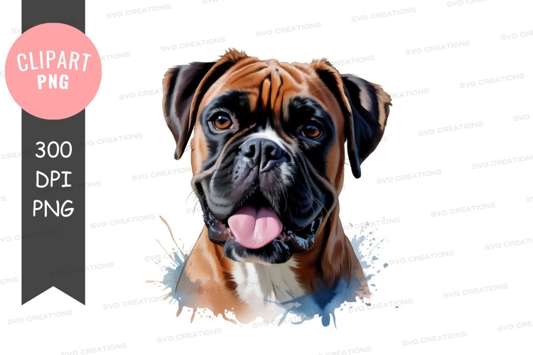 Boxer Dog Clipart Image 19
