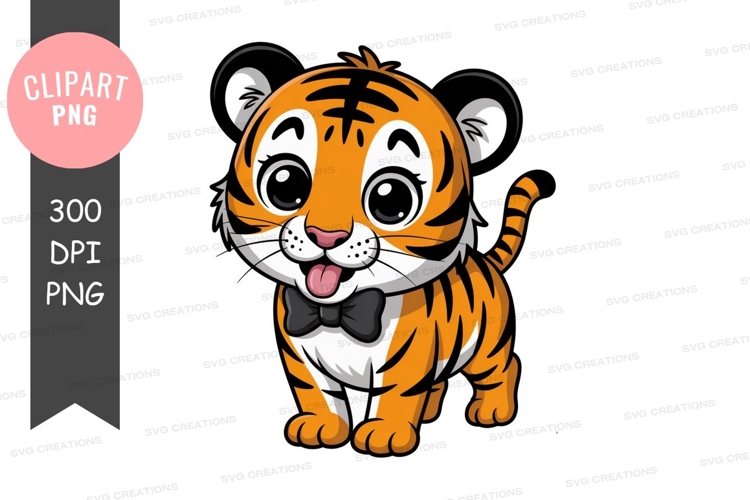 Cute cartoon tiger cub