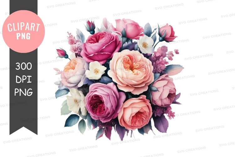 Beautiful bouquet of flowers example image 1