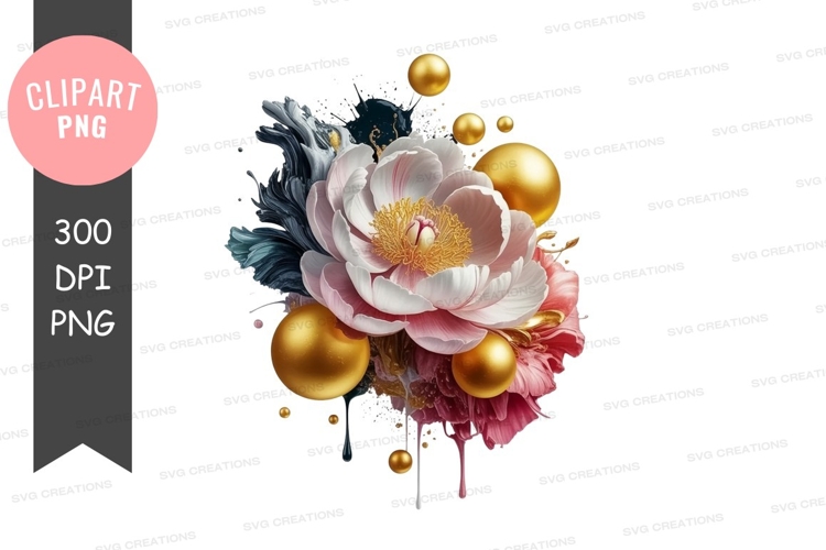 Elegant floral arrangement with gold accents