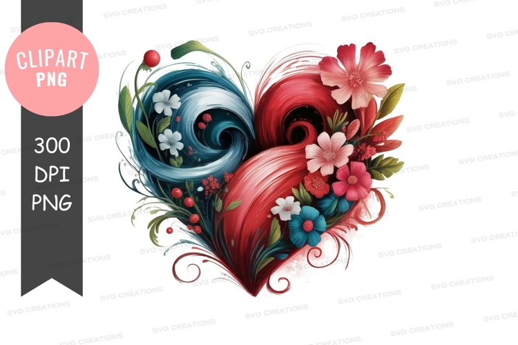 Blue Heart Clipart Image 20