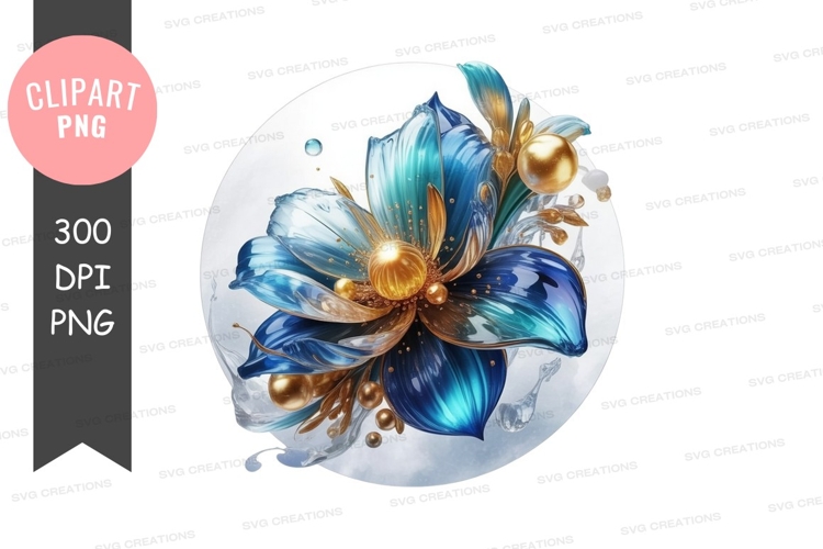 Blue Flower Clipart