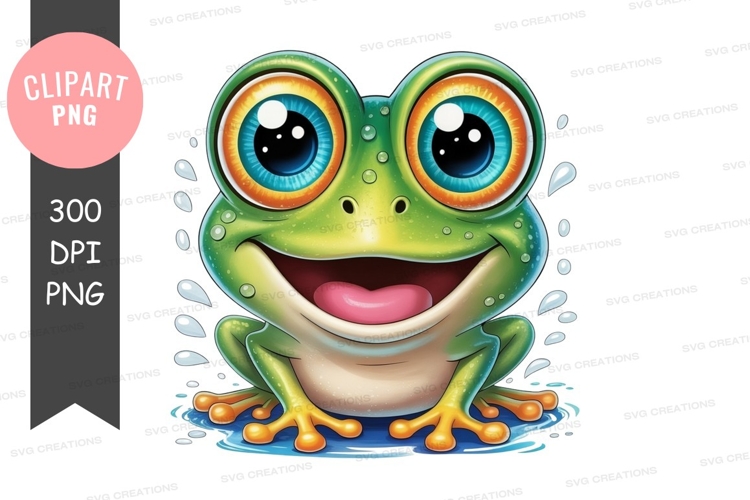 Happy frog clipart png