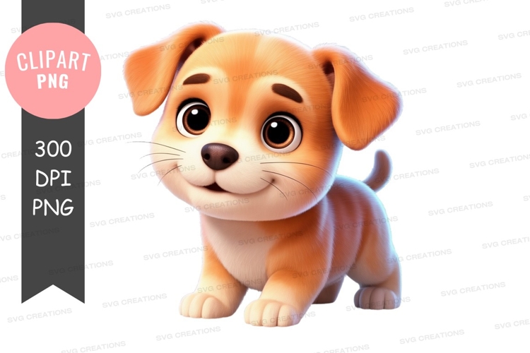 Cute Puppy Clipart Image 15