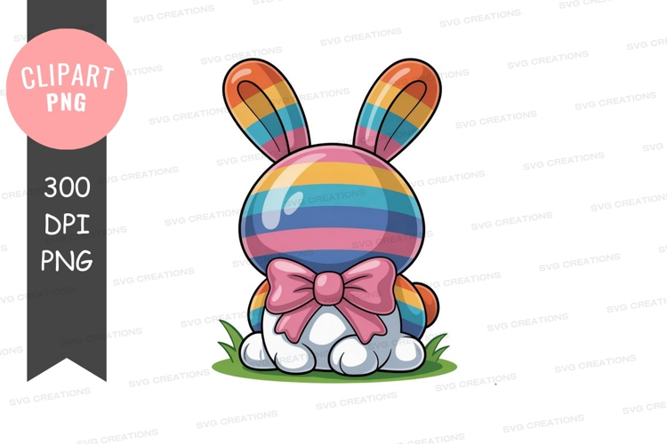 Rainbow bunny with bow