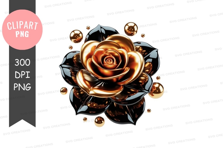 Black Rose Clipart Image 21