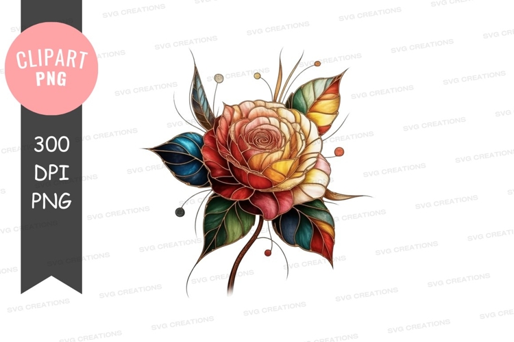 Autumn rose clipart png