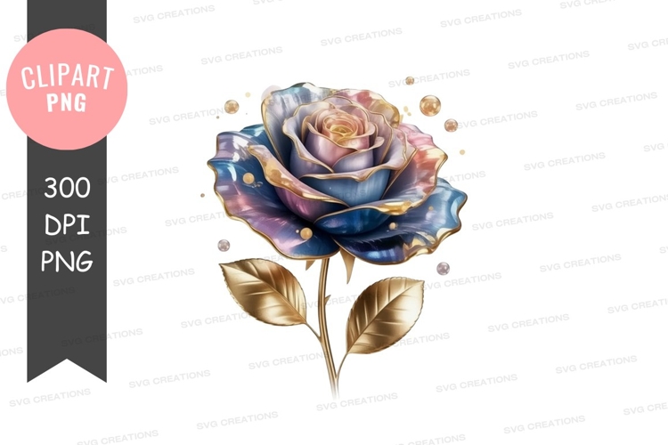 Blue Rose Clipart Image 9