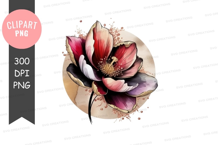 Purple Flower Clipart Image 17