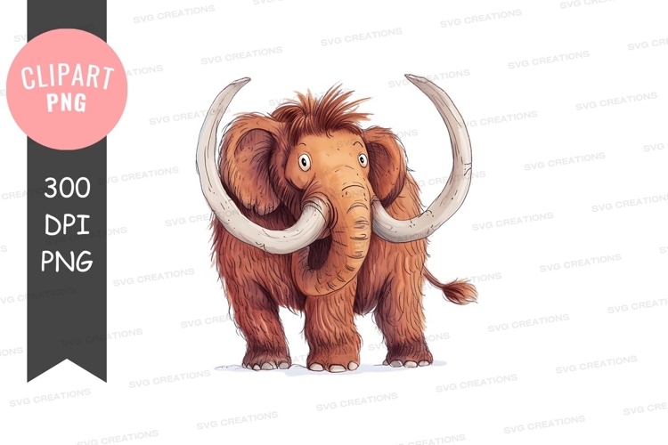 Cartoon woolly mammoth