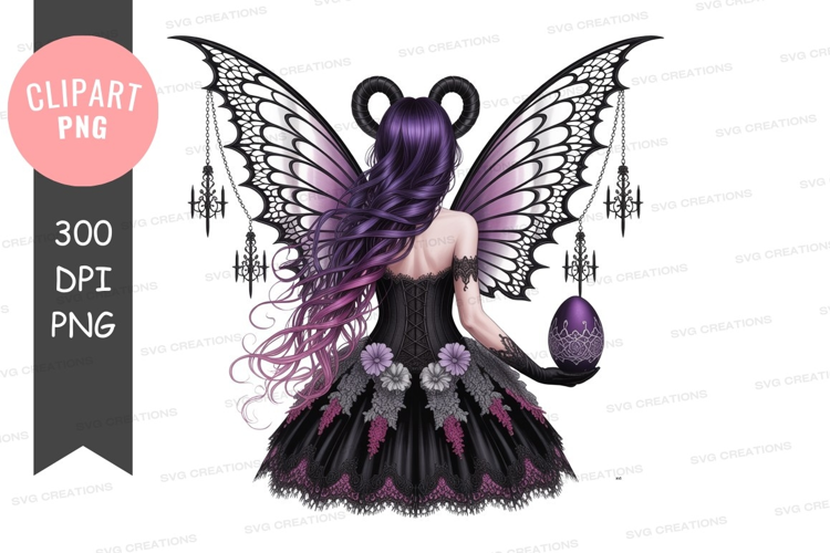Mystical fairy with purple wings
