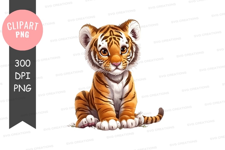 Cute Tiger Clipart Image 13