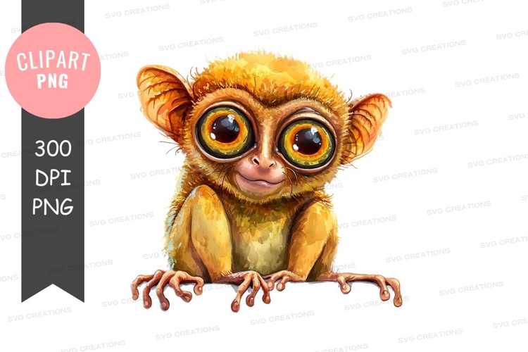 Cute tarsier clipart png