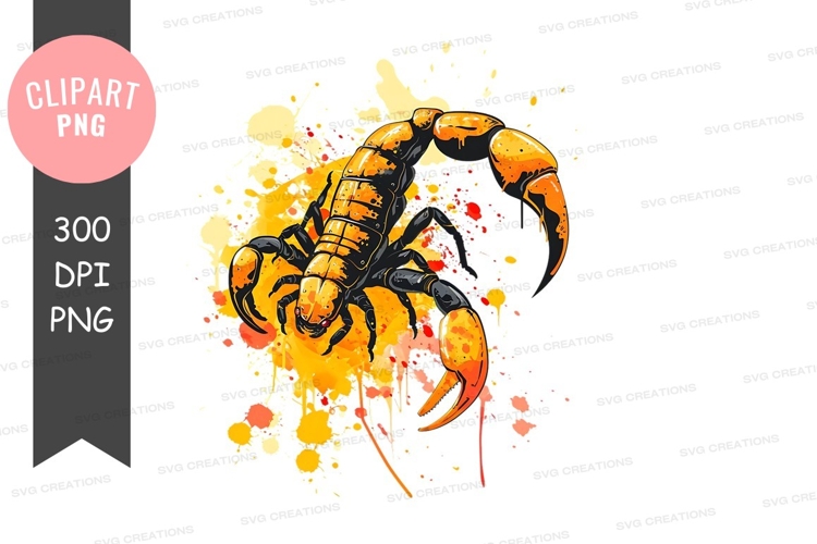 Vibrant scorpion clipart png