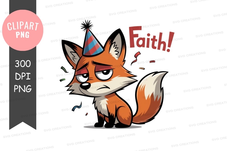 Angry fox celebrating faith