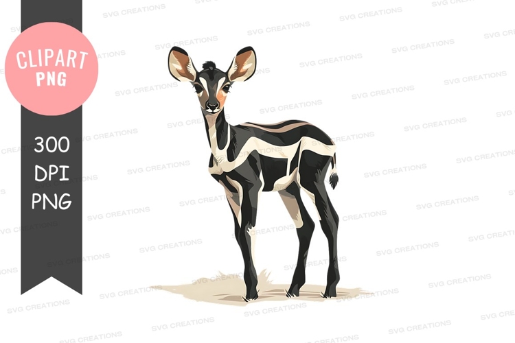 Standing gazelle clipart png