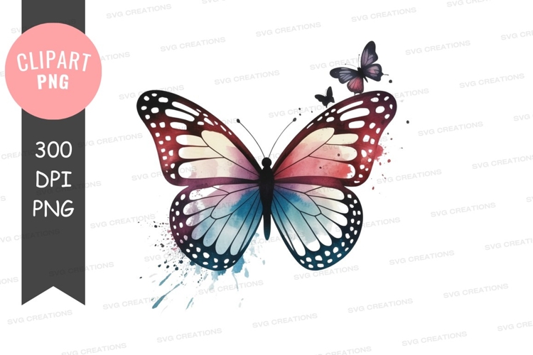 Watercolor Butterfly Clipart Image 14
